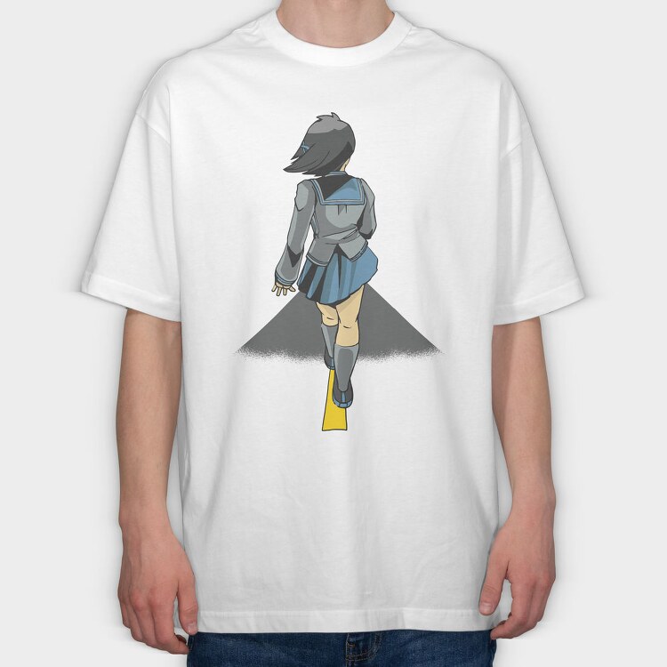 Sailor Moon Walk, Tricou Oversize Barbati (Unisex)