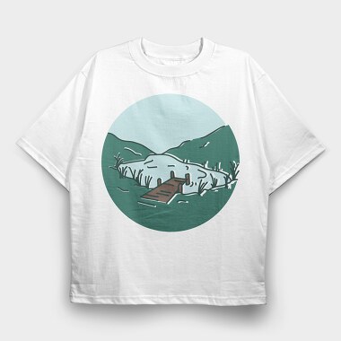 Nature Scenery, Tricou Oversize Barbati (Unisex)