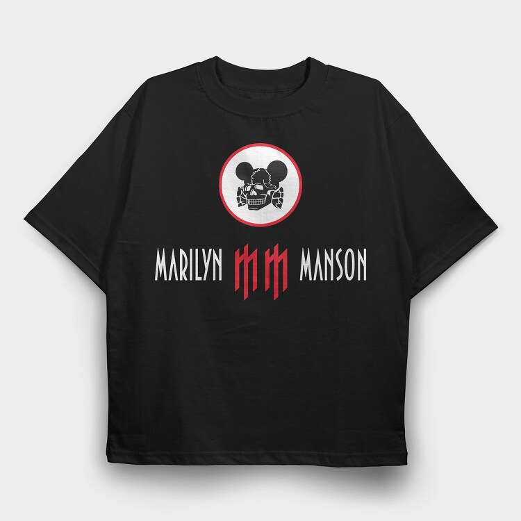 Skull Mickey Mouse, Tricou Oversize Barbati (Unisex)