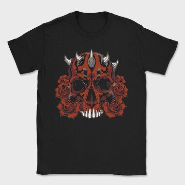 Skull Roses, Tricou Barbati (Unisex)