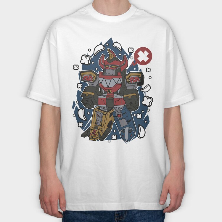 Cyber Samurai, Tricou Oversize Barbati (Unisex)