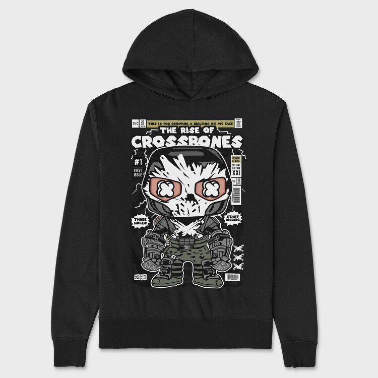 Crossbones Soldier, Hanorac Oversize Barbati (Unisex)