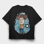 Cowboy X Explosion, Tricou Oversize Barbati (Unisex)