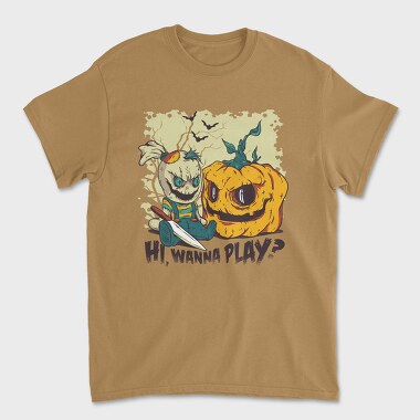 Wanna Play Halloween, Tricou Barbati (Unisex)