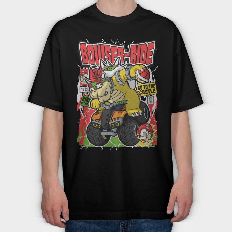 Bowlser Ride, Tricou Oversize Barbati (Unisex)
