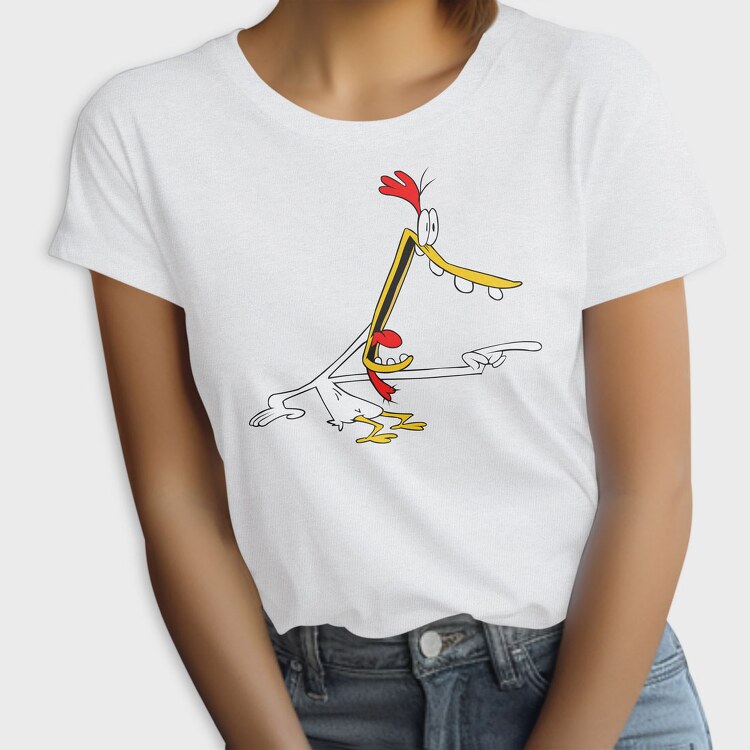 Cartoon Retro Cow and Chicken 4, Tricou Femei
