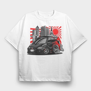 Civic FK8, Tricou Oversize Barbati (Unisex)