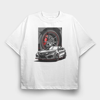CIVIC TURBO, Tricou Oversize Barbati (Unisex)