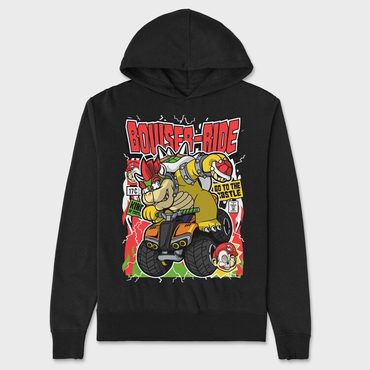 Bowlser Ride, Hanorac Oversize Barbati (Unisex)