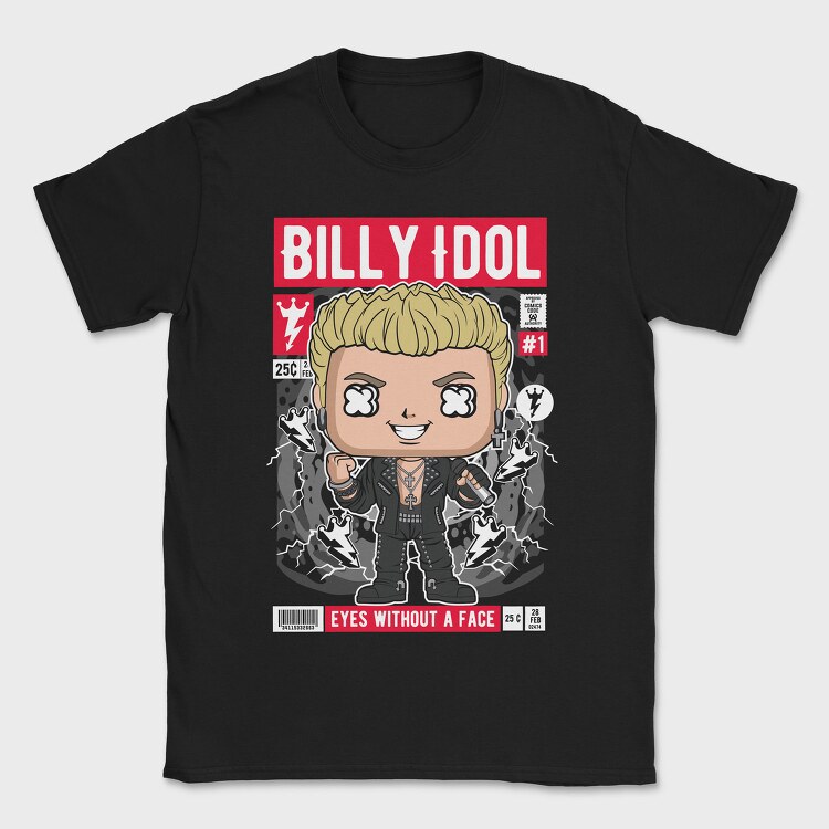 Billy Idol Pop Vinyl, Tricou Barbati (Unisex)