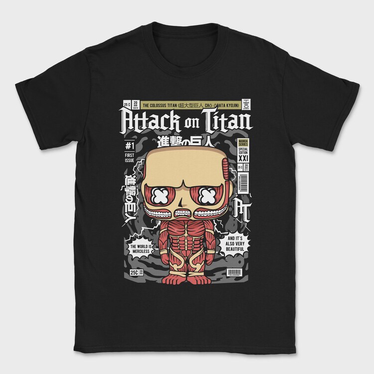 Attack Titan Pop Art, Tricou Barbati (Unisex)