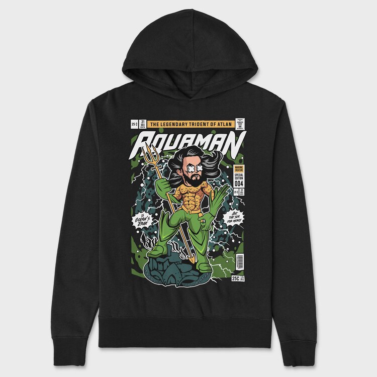 Aquamans Trident, Hanorac Oversize Barbati (Unisex)