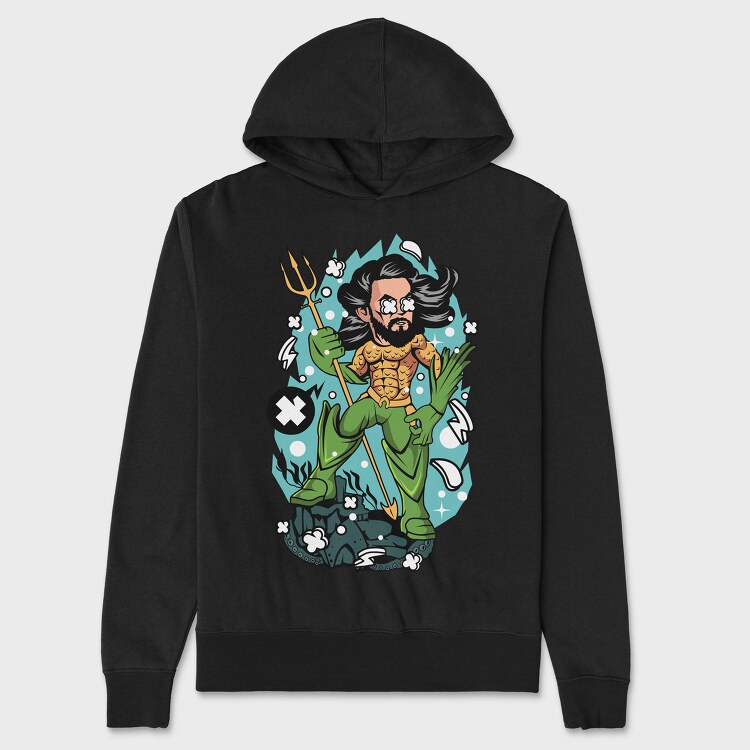 Aquamans Trident 1, Hanorac Oversize Barbati (Unisex)