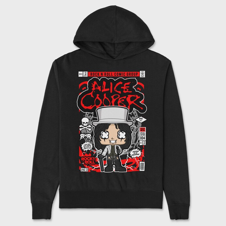 Alice Cooper Rock Roll, Hanorac Oversize Barbati (Unisex)