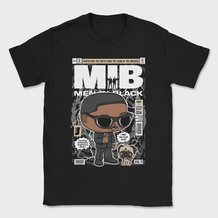 Agent J Comic Pop Art, Tricou Barbati (Unisex)