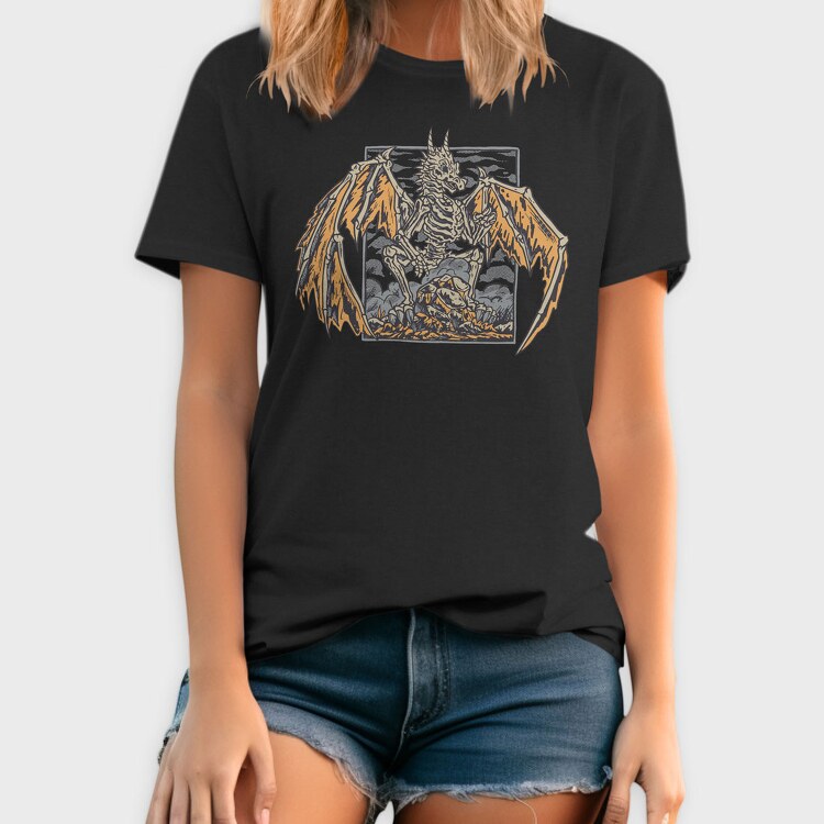 Skeleton Dragon, Tricou Barbati (Unisex)
