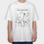 Fox Anatomy Cute Tote, Tricou Oversize Barbati (Unisex)
