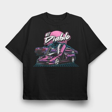 El Diablo, Tricou Oversize Barbati (Unisex)