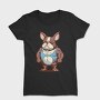 French Bulldog Cartoon Bodybuilder, Tricou Femei