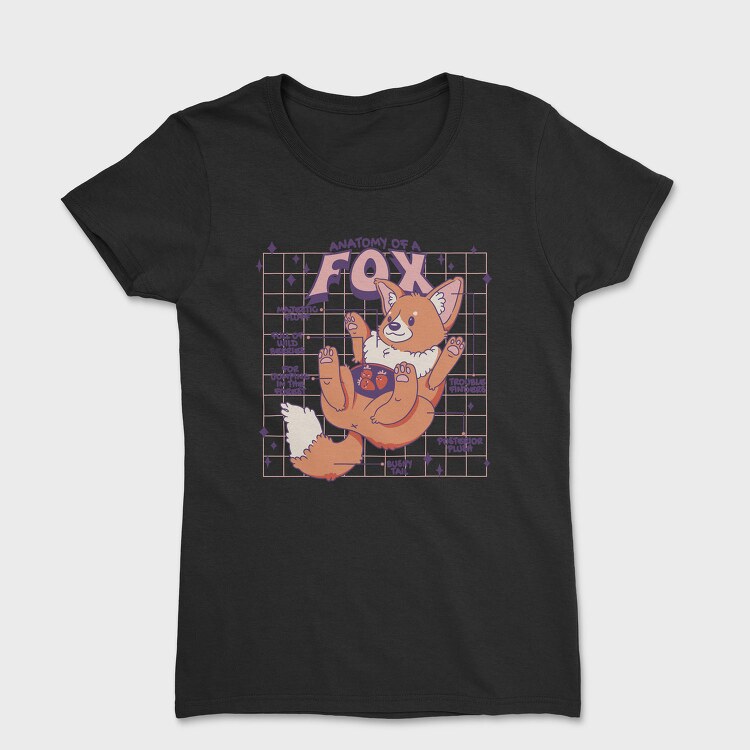 Fox Anatomy Pillow, Tricou Femei