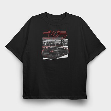 GTR R35 Back, Tricou Oversize Barbati (Unisex)