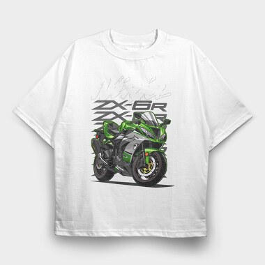 Kawazaki ZX6R, Tricou Oversize Barbati (Unisex)