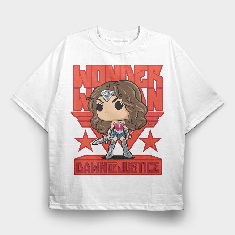 Wonder Woman Justice, Tricou Oversize Barbati (Unisex)