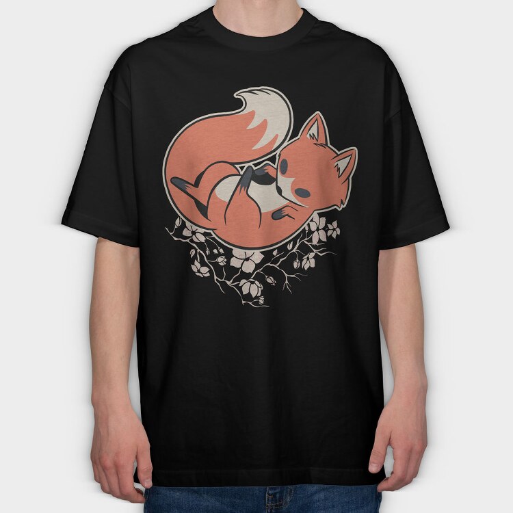 Fox Sakura, Tricou Oversize Barbati (Unisex)