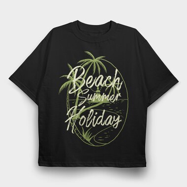 Beach Island, Tricou Oversize Barbati (Unisex)