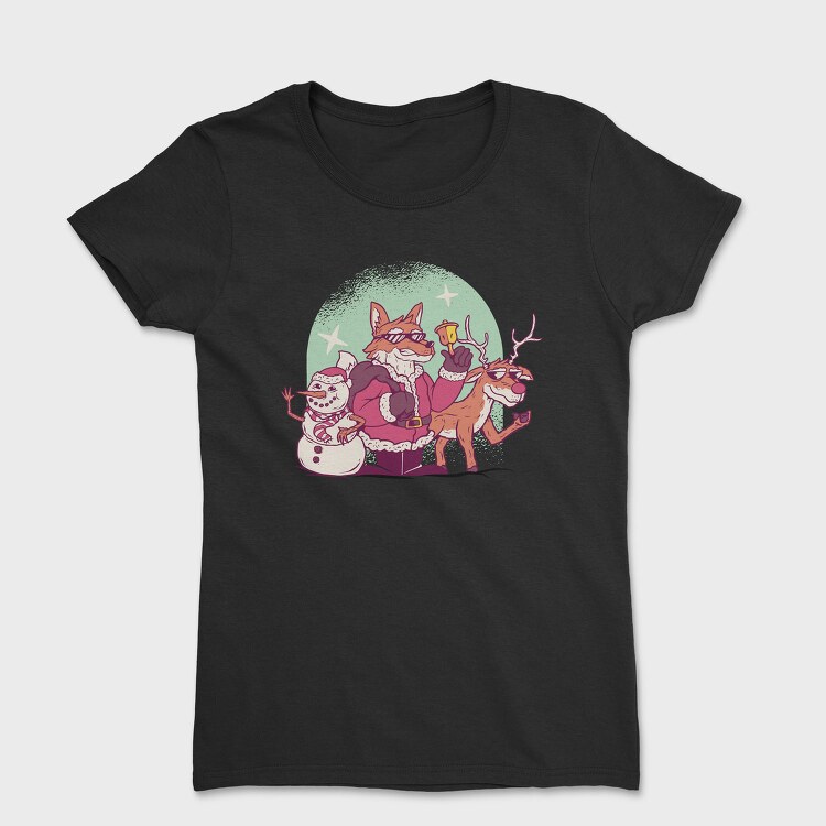Fox Santa Christmas, Tricou Femei