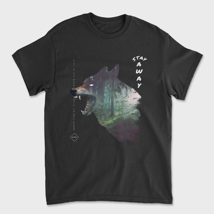 Realistic Forest Wolf, Tricou Barbati (Unisex)