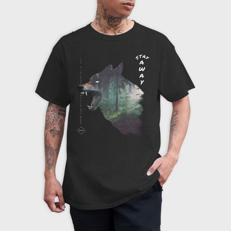 Realistic Forest Wolf, Tricou Barbati (Unisex)