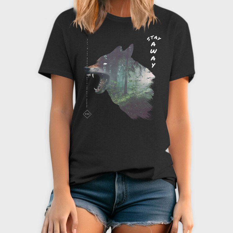 Realistic Forest Wolf, Tricou Barbati (Unisex)