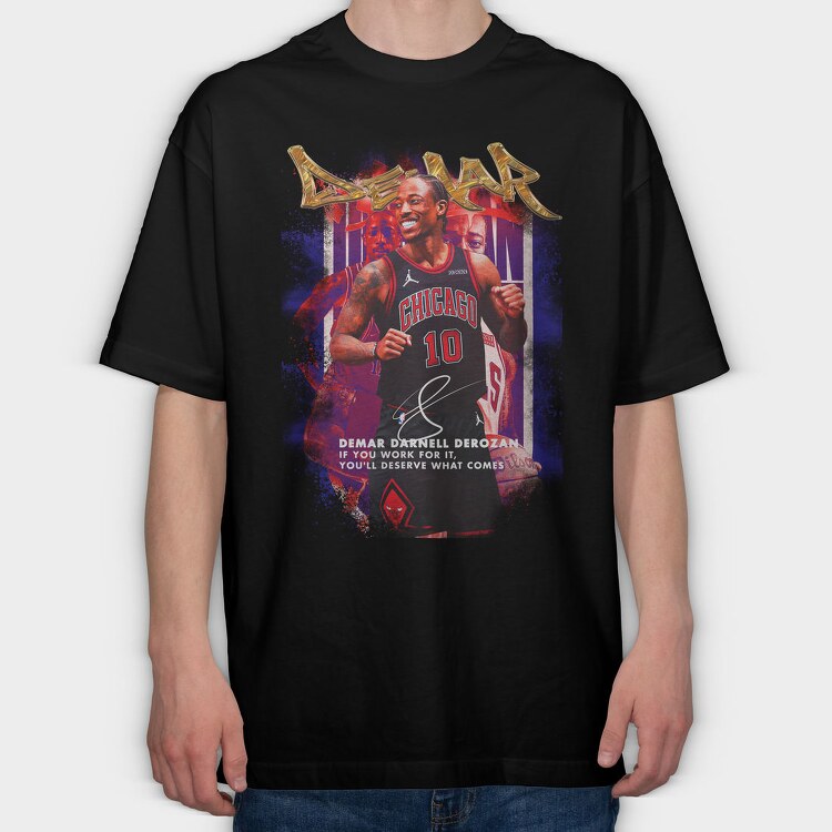 Demar Derozan Chicago Bulls, Tricou Oversize Barbati (Unisex)