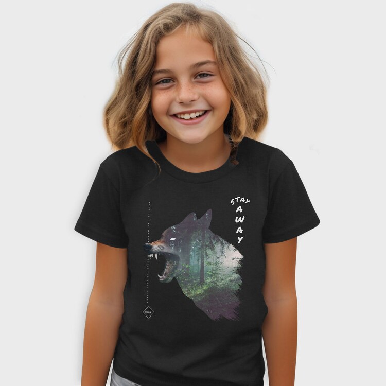 Realistic Forest Wolf, Tricou Copii