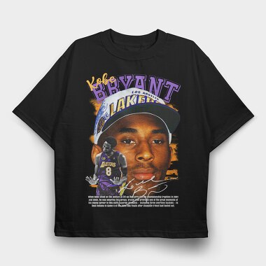 Kobe Bryant Lakers 8, Tricou Oversize Barbati (Unisex)