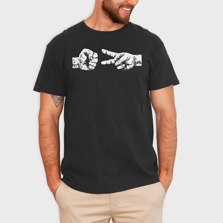 Rock Scisoors Hands, Tricou Barbati (Unisex)