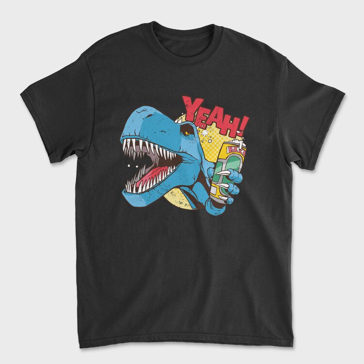 Drunk Dino Yeah, Tricou Barbati (Unisex)