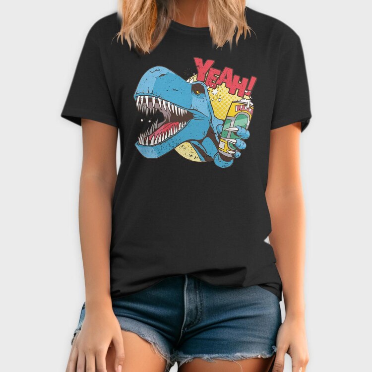 Drunk Dino Yeah, Tricou Barbati (Unisex)