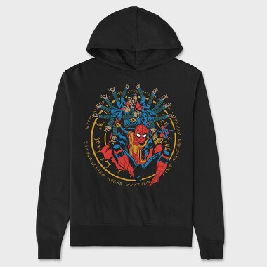 Spiderman Webbed Unity, Hanorac Oversize Barbati (Unisex)
