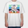 Tazmanian Devil Grin, Tricou Oversize Barbati (Unisex)
