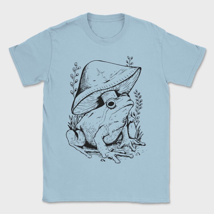 Frog And Mushroom Hand Drawn, Tricou Barbati (Unisex)
