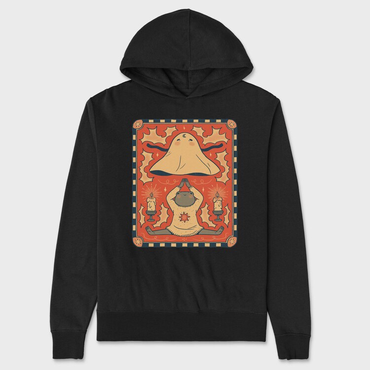 Frog Animal And Ghost Cartoon, Hanorac Oversize Barbati (Unisex)
