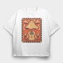 Frog Animal And Ghost Cartoon, Tricou Oversize Barbati (Unisex)