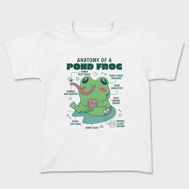 Frog Cute Anatomy, Tricou Copii