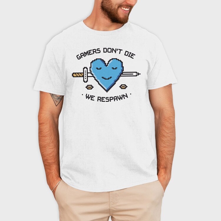 Gamers Dont Die We Respawn, Tricou Barbati (Unisex)