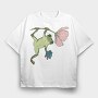 Frog Flower Snack, Tricou Oversize Barbati (Unisex)