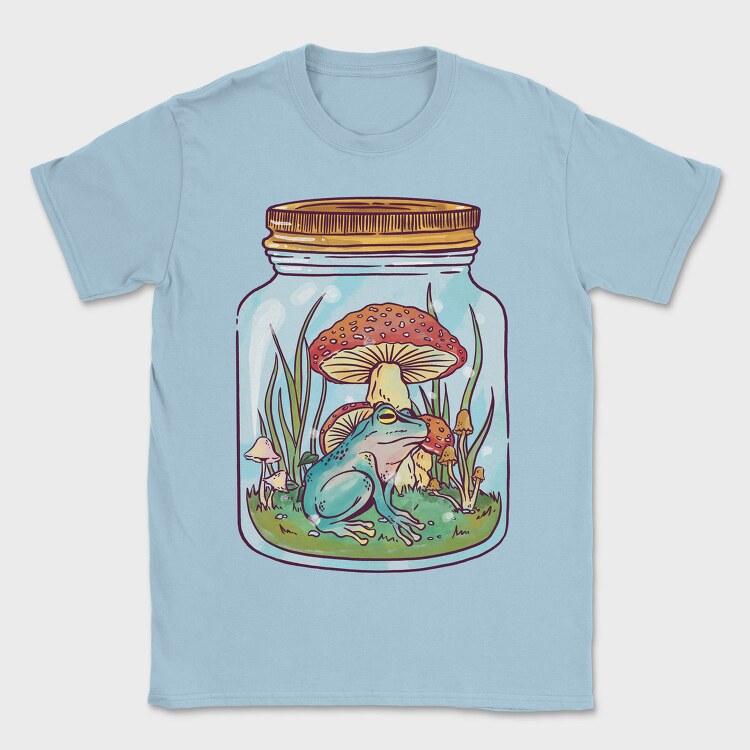 Frog In Mason Jar Nature, Tricou Barbati (Unisex)