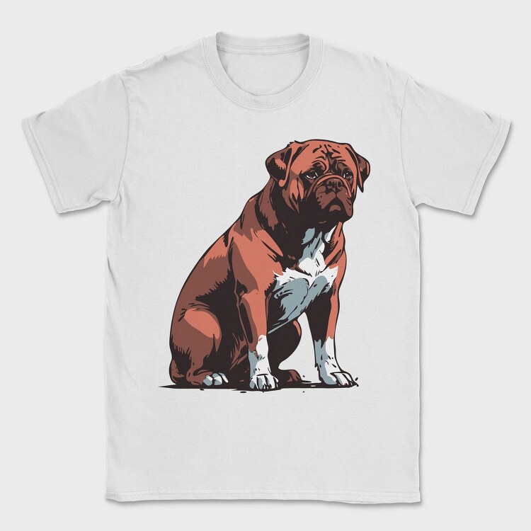 Bordeaux Mastiff Dog, Tricou Barbati (Unisex)