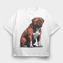 Bordeaux Mastiff Dog, Tricou Oversize Barbati (Unisex)